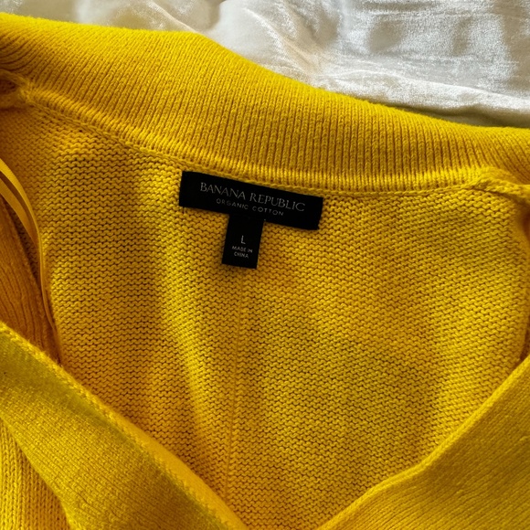 Banana Republic Lemon Zest Yellow Organic Cotton Sailor Sweater - Picture 5 of 6
